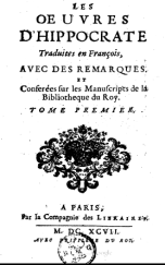 OEUVRES D' HIPPOCRATE (1)